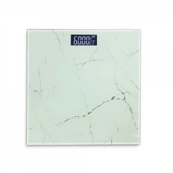 Rosberg 5R51650GWM, elektroniskie ķermeņa svari līdz 180 kg, LCD displejs, balts/marmora dizains. Aprīkoti ar 4 augstas precizitātes stieples