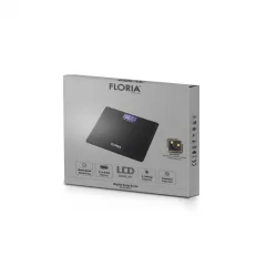 Ķermeņa svari Floria ZLN 1971 no rūdīta stikla, svars 3–180 kg, LCD displejs Floria Svari svara kontrolei Veselība un skaistums