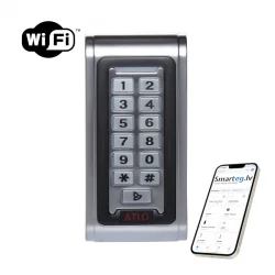 Karšu atbalsts: Unikāls EM 125kHz Prox-taustiņu lasīšanas attālums: maks. 3 cm Autonomā darbība: + Iebūvēta tastatūra: + Durvju zvana poga: