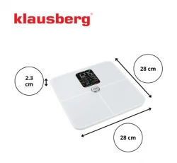 KLAUSBERG balti vannas istabas svari, 4 × AAA, KB 7941 Klausberg Svari svara kontrolei Veselība un skaistums