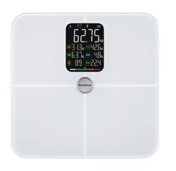 KLAUSBERG balti vannas istabas svari, 4 × AAA, KB 7941. Galvenās produkta funkcijas: pilna ķermeņa sastāva analīze: tauki, muskuļi, ūdens,