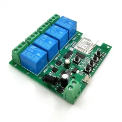 maiņstrāvas elektromotori - Viedā māja - Smart House Elektrība smart - SmartWise 5V-32V 4 grupu viedais releja slēdzis, ar sauso kontaktu un īslaicīgo slēdzi, Zigbee + RF
